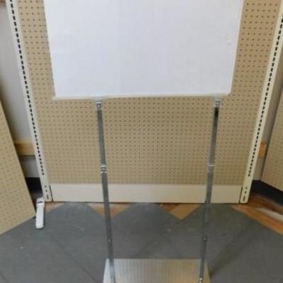 Unit #1: Retail Adjustable Height Metal Frame Advertising Stand with Card Holder 