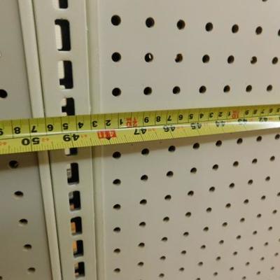 2 of 2 Double Sided Gondola 4 Panel  Shelving Peg Board Extended Hght  16'x6.5'