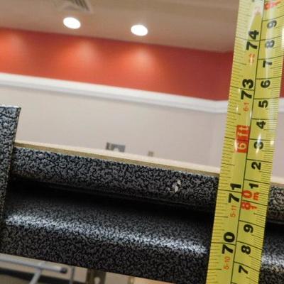 Unit #4:  Metal Frame Gray Shelf Unit with 4 Shelves 48"x18"x72"