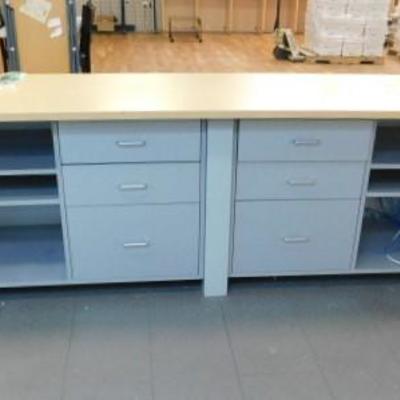 Contemporary Retail Cash Desk with Drawers and Shelves 120