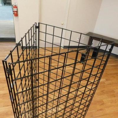 Commercial Retail Three Sided Mobile Display Rack 25"x63"