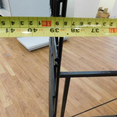 Commercial Black Wire Four Sided Mobile Display Rack 39"x24"x77"