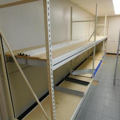 Unit #1:  Three Section Commercial Pallet Racking Double Shelf 24'x8'