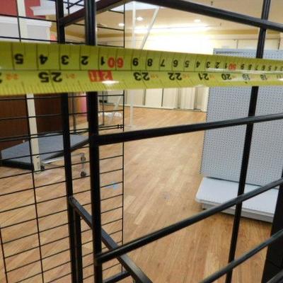 Commercial Black Wire Four Sided Mobile Display Rack 39"x24"x77"