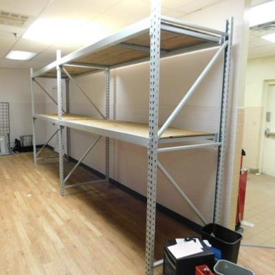 Unit #2:  Two Section Commercial Pallet Racking Double Shelf 16'x8'.