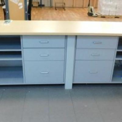 Contemporary Retail Cash Desk with Drawers and Shelves 120