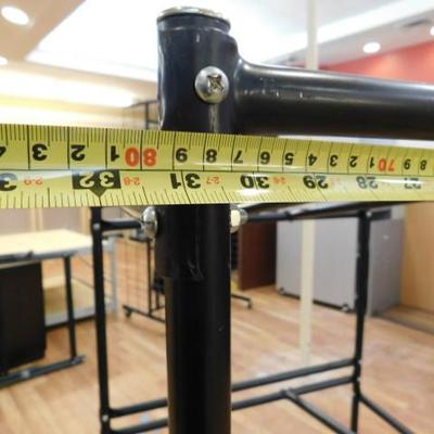 Unit #2:  Commercial Black Metal Frame Display Rack  31"x31"x54" (Unassembled)