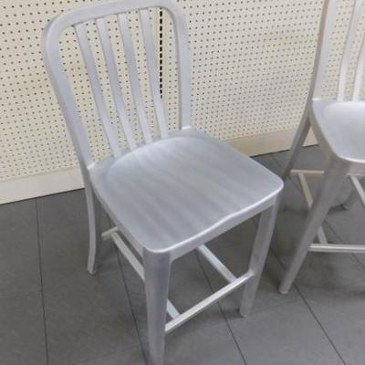 Set of Two Commercial Grade Aluminum Tube  Elevated Chairs 24