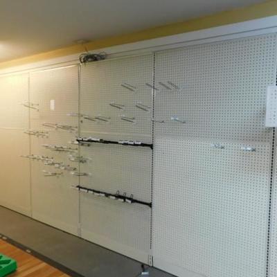 Section Two:   Five Panels of 4x8 Display Wall,, Peg Board, Hardware  20'x8'. 