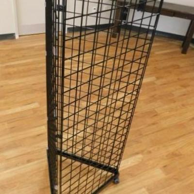 Commercial Retail Three Sided Mobile Display Rack 25"x63"