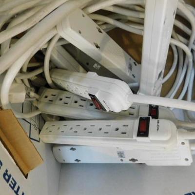 Box Lot of Surge Protectors with Six Outlet Strip 8 Count