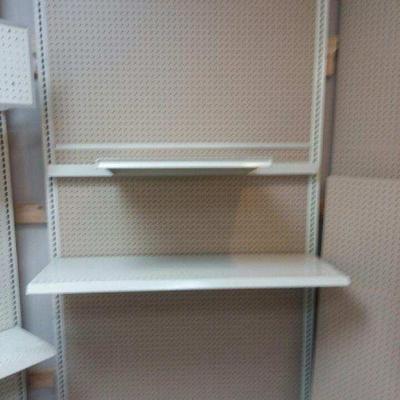 Single Wall Display 4'x8' with Peg Board, and Shelves