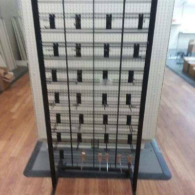 Commercial Mobile Display Rack with Matching Hooks 