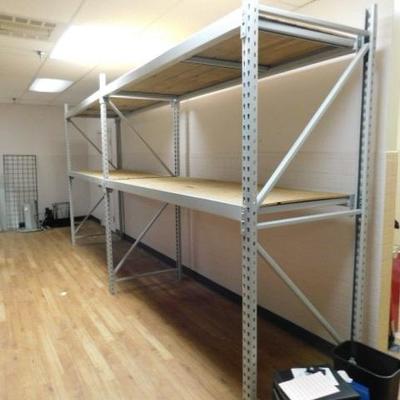 Unit #2:  Two Section Commercial Pallet Racking Double Shelf 16'x8'.