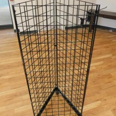 Commercial Retail Three Sided Mobile Display Rack 25"x63"