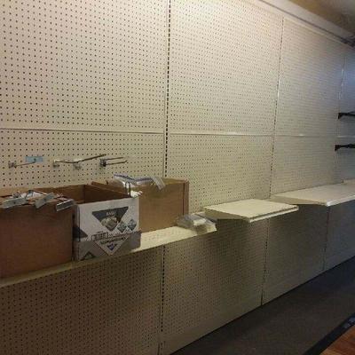 Section One:  Five Panels of 4x8 Display Wall,, Peg Board, Hardware  20'x8'