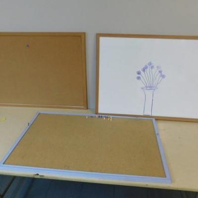 Set of Three Cork and Dry Erase Boards 3'x2'