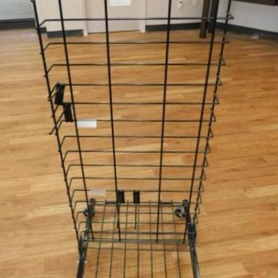 Metal Wire Double Sided Mobile Display Rack for Hook Items 24