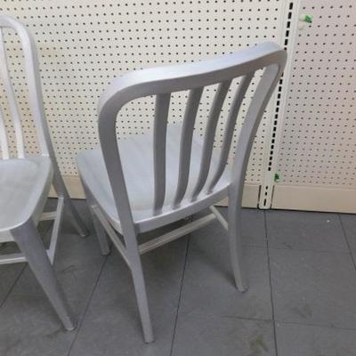 Set of 2 Commercial Grade Aluminum Chairs Standard Size