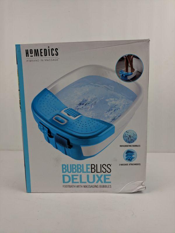 Homedics Bubble Bliss Deluxe, Footbath w/Massaging Bubbles New