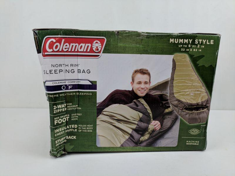 Coleman North Rim Sleeping Bag, Extreme Weather 0 F, Mummy Style - New |  EstateSales.org