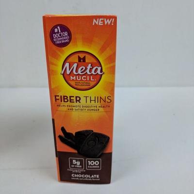 3 Boxes Metamucil Fiber Thins, Chocolate, 5g Fiber, Qty 3 - New