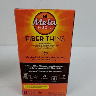 3 Boxes Metamucil Fiber Thins, Chocolate, 5g Fiber, Qty 3 - New