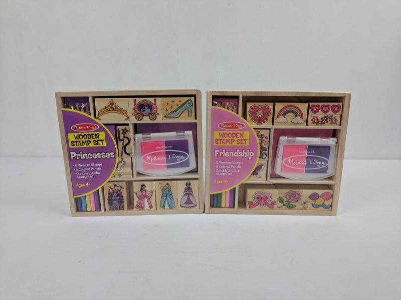 melissa and doug wooden friendship stamp set