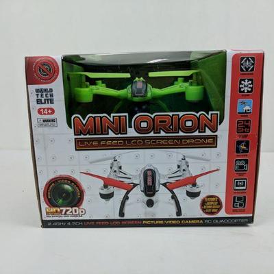 Mini Orion Live Feed LCD Screen Drone, HD 720p, 14+ - New