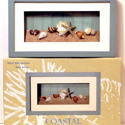 Coastal Shell Shadowbox Wall Decor - New in Box