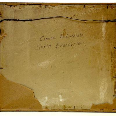 c.1774 Antique Sepia Engraving Claude Le Lorrain R. Earlom John Boydell A-039