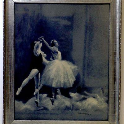 August Von Munchhausen Set of 2 Art Prints Ballet Dancers Vintage - A-018