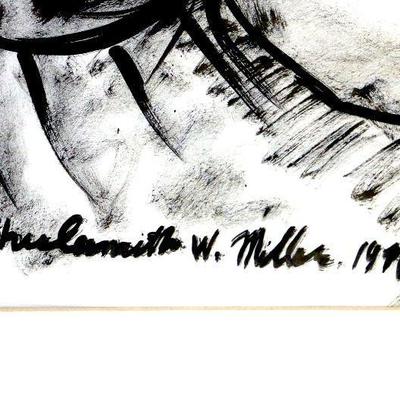 Shulamith WITTENBERG-MILLER Original Watercolor Painting Signed - A-010