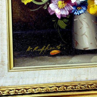 K. Ruppert Original Oil Painting in Gold Frame Signed - A-045