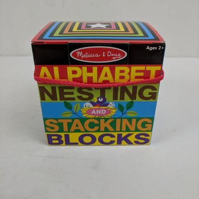 Melissa & Doug Alphabet Nesting & Stacking Boxes - New