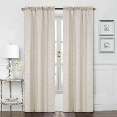 Curtains: 2 Pack Taupe/Glitter Window Set, 27x63 in, Casa - New