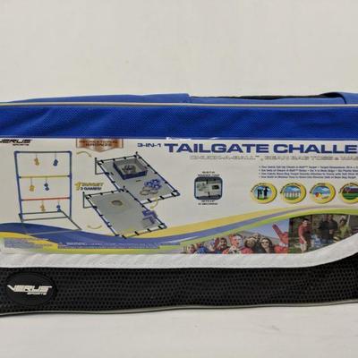 3-in-1 Tailgate Challenge, Chuck-A-Ball/Bean Bag Toss/ Washer Toss - New