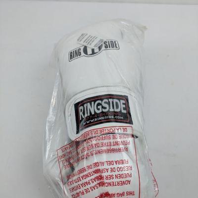 White L/XL Ringside Boxing Gloves - New