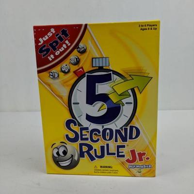 Game 5 Second Rule Jr. Ages 6+, 3-6 Players - New
