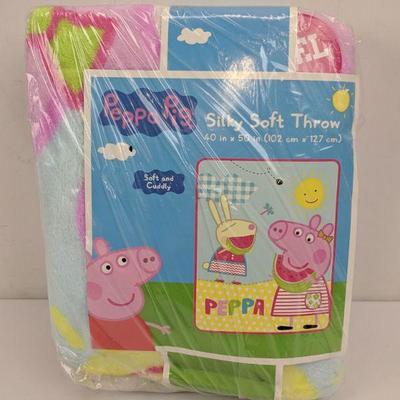 Peppa Pig Silky Soft Throw, 40x50 in - New