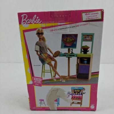 barbie careers art studio playset