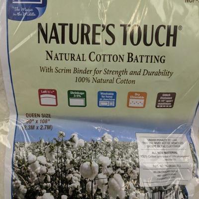 Queen Ivory Natural Cotton Batting Blanket - New