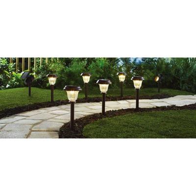 4 Pk 5 L Melville Textured Coffee Outdoor Lights - New