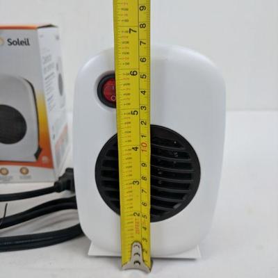 Mini Ceramic Heater, Personal Electric Heater, 250 Watts, Soleil - New