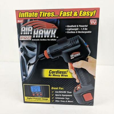 Air Hawk Pro, Automatic Cordless Tire Inflator - New