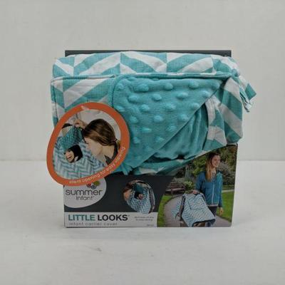 Turquoise Infant Carrier Cover, Little Looks, Summer Infant - New