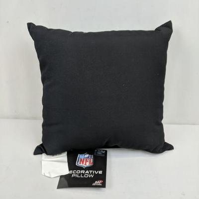 Raiders 15x15 Throw Pillow, Black - New