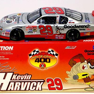 Kevin Harvick Autographed #29 Looney Tunes NASCAR 1/24 Die Cast NOS
