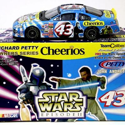 John Andretti Autographed #43 Star Wars 2002 Limited Diecast Nascar Car NOS