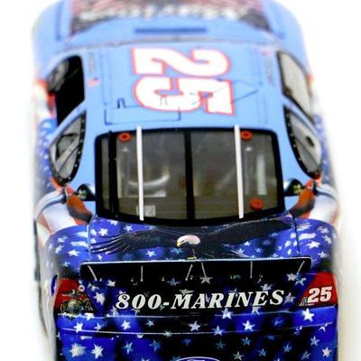 MARINES Patriotic 2003 BOBBY HAMILTON Jr. SIGNED #25 Limited Diecast NASCAR NOS